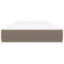 springmadras med pocketfjedre medium 90x200x20 cm stof gråbrun