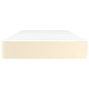 springmadras med pocketfjedre medium 90x200x20 cm kunstlæder creme