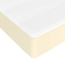 springmadras med pocketfjedre medium 90x200x20 cm kunstlæder creme