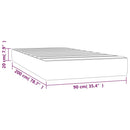 springmadras med pocketfjedre medium 90x200x20 cm kunstlæder creme