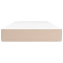 springmadras m. pocketfjedre medium 90x200x20 cm kunstlæder cappuccino