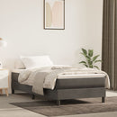 springmadras med pocketfjedre medium 90x200x20 cm fløjl mørkegrå
