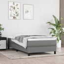 springmadras med pocketfjedre medium 100x200x20 cm stof mørkegrå