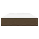 springmadras med pocketfjedre medium 100x200x20 cm stof mørkebrun