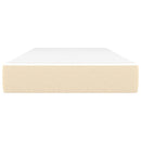springmadras med pocketfjedre medium 100x200x20 cm stof cremefarvet