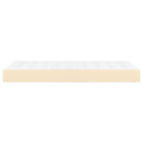 springmadras med pocketfjedre medium 100x200x20 cm stof cremefarvet