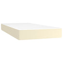 springmadras med pocketfjedre medium 100x200x20 cm kunstlæder creme