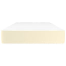 springmadras med pocketfjedre medium 100x200x20 cm kunstlæder creme