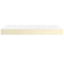 springmadras med pocketfjedre medium 100x200x20 cm kunstlæder creme