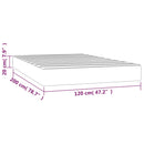 springmadras med pocketfjedre medium 120x200x20 cm stof sort