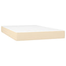 springmadras med pocketfjedre medium 120x200x20 cm stof cremefarvet