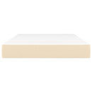 springmadras med pocketfjedre medium 120x200x20 cm stof cremefarvet