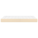 springmadras med pocketfjedre medium 120x200x20 cm stof cremefarvet