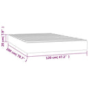springmadras med pocketfjedre medium 120x200x20 cm stof cremefarvet