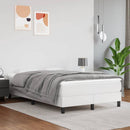 springmadras med pocketfjedre medium 120x200x20 cm kunstlæder hvid
