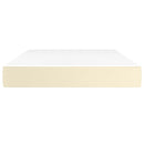 springmadras med pocketfjedre medium 120x200x20 cm kunstlæder creme