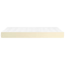 springmadras med pocketfjedre medium 120x200x20 cm kunstlæder creme