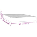 springmadras med pocketfjedre medium 120x200x20 cm kunstlæder creme
