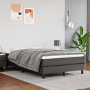 springmadras med pocketfjedre medium 120x200x20 cm kunstlæder grå
