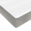 springmadras med pocketfjedre medium 120x200x20 cm fløjl lysegrå