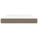 springmadras med pocketfjedre medium 140x190x20 cm stof gråbrun