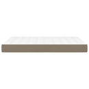 springmadras med pocketfjedre medium 140x190x20 cm stof gråbrun
