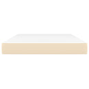 springmadras med pocketfjedre medium 140x190x20 cm stof cremefarvet