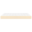 springmadras med pocketfjedre medium 140x190x20 cm stof cremefarvet