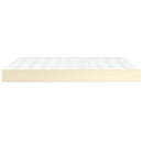 springmadras med pocketfjedre medium 140x190x20 cm kunstlæder creme
