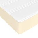 springmadras med pocketfjedre medium 140x190x20 cm kunstlæder creme