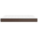 springmadras med pocketfjedre medium 140x190x20 cm kunstlæder brun