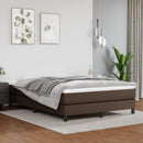 springmadras med pocketfjedre medium 140x190x20 cm kunstlæder brun