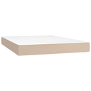 springmadras m. pocketfjedre medium 140x190x20cm kunstlæder cappuccino