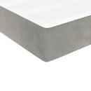 springmadras med pocketfjedre medium 140x190x20 cm fløjl lysegrå