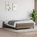 springmadras med pocketfjedre medium 140x200x20 cm stof gråbrun