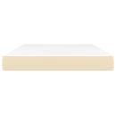 springmadras med pocketfjedre medium 140x200x20 cm stof cremefarvet