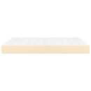 springmadras med pocketfjedre medium 140x200x20 cm stof cremefarvet