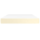 springmadras med pocketfjedre medium 140x200x20 cm kunstlæder creme