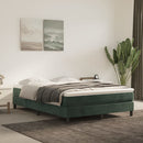 springmadras med pocketfjedre medium 140x200x20 cm fløjl mørkegrøn