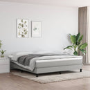 springmadras med pocketfjedre medium 160x200x20 cm stof lysegrå