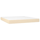 springmadras med pocketfjedre medium 160x200x20 cm stof cremefarvet