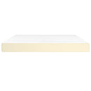 springmadras med pocketfjedre medium 160x200x20 cm kunstlæder creme