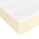 springmadras med pocketfjedre medium 160x200x20 cm kunstlæder creme