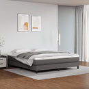 springmadras med pocketfjedre medium 160x200x20 cm kunstlæder grå