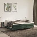 springmadras med pocketfjedre medium 160x200x20 cm fløjl mørkegrøn