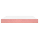 springmadras med pocketfjedre medium 160x200x20 cm fløjl pink