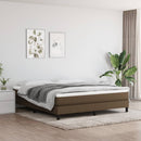 springmadras med pocketfjedre medium 180x200x20 cm stof mørkebrun