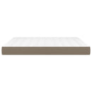 springmadras med pocketfjedre medium 180x200x20 cm stof gråbrun