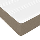 springmadras med pocketfjedre medium 180x200x20 cm stof gråbrun