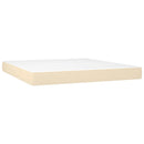 springmadras med pocketfjedre medium 180x200x20 cm stof cremefarvet